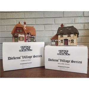 *Bundle* Dickens Village Series COBB COTTAGE and MR & MRS PICKLE